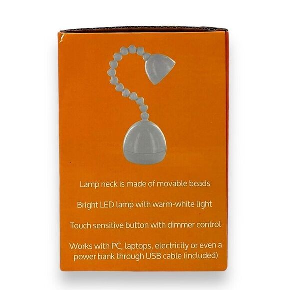 Dimmable LED Touch Desk Lamp, USB or Battery Power, Portable, Adjustable Neck - Picture 4 of 16